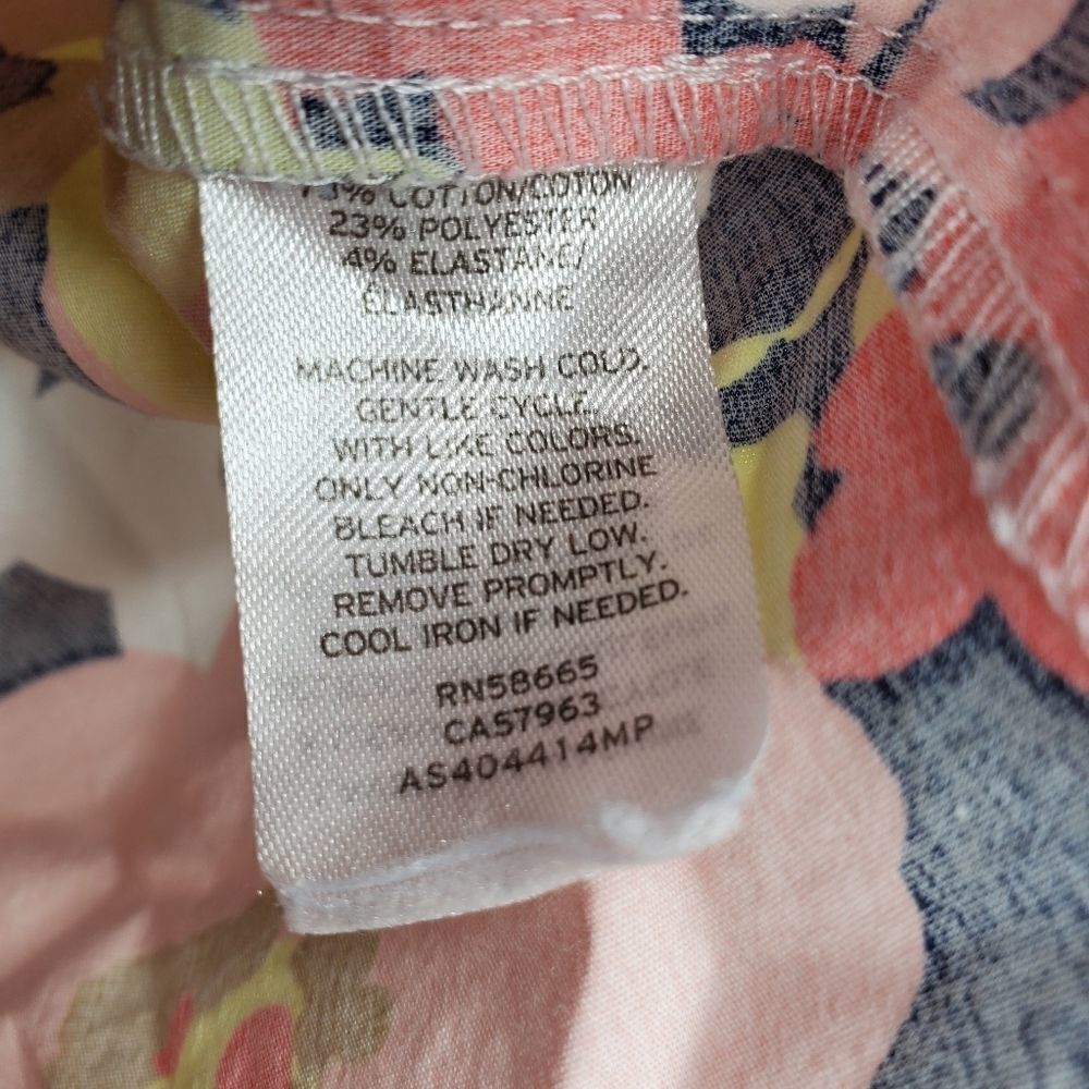 1901 Nordstrom Print Button Up Print Floral Shirt - image 4